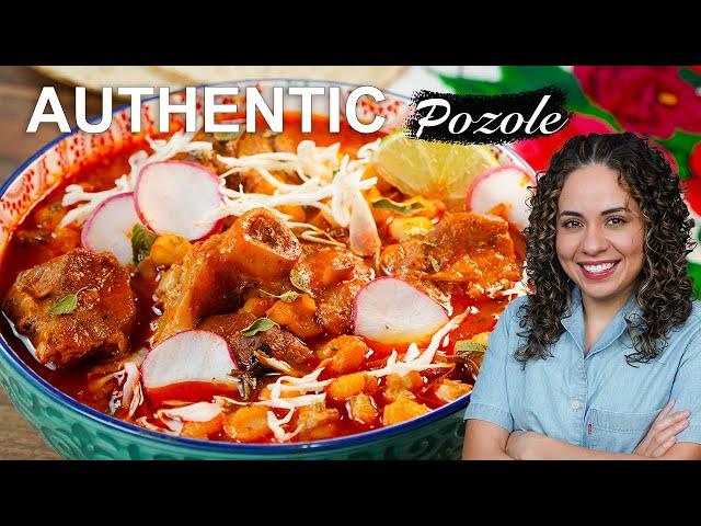 AUTHENTIC POZOLE rojo | DELICIOUS Red pork pozole | Villa Cocina