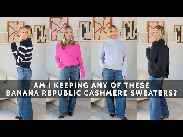 Banana Republic Cashmere Sweater Haul | cozy sweaters for fall & winter