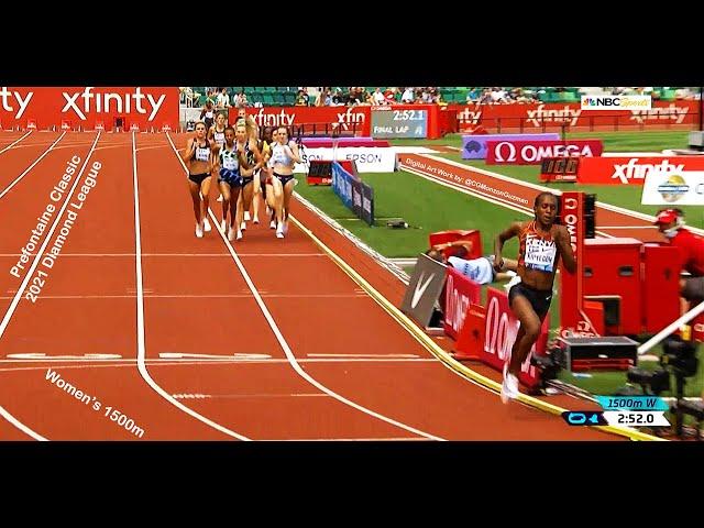 Women's 1500m  Prefontaine Classic. Diamond League. Hayward Field, Eugene, OR, USA.  August 21, 2021