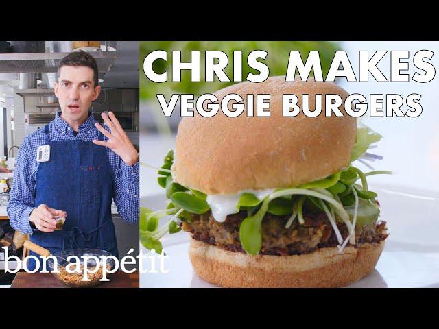 Chris Makes Veggie Burgers | From the Test Kitchen | Bon Appétit