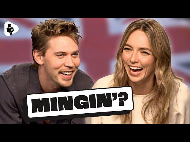 Austin Butler Learns British Slang Words From Jodie Comer  The Bikeriders Interview!