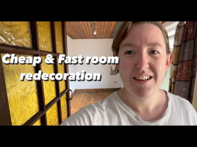 Redecorating my spare room in 1 day with no money at my old Irish cottage... Episode 53