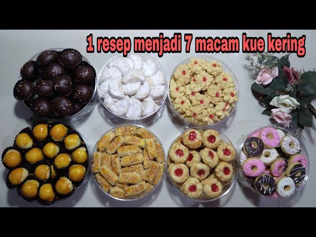 Resep 1 kg tepung terigu jadi 7 macam kue kering toples 500 gr