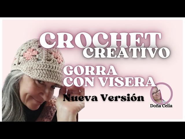 Gorro Primavera con Visera Versión hilo de algodón #crochetprincipiantes #gorro #creatividad