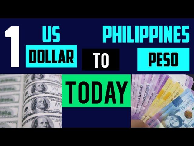 1 us dollar to philippine peso exchange rate today USD PHP