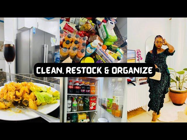 FRIDGE CLEANING, RESTOCK & ORGANIZATION// SHOPPING HAUL//PASTA RECIPE//MS WIT