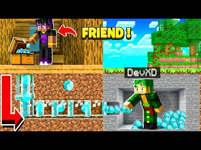 3 Ways to Steal My Friend's Diamonds! - Minecraft 