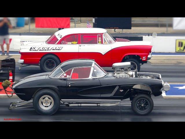 The Most Exciting Drag Race Back In The Day Hot Rods Gassers Vintage Cars at Byron Dragway