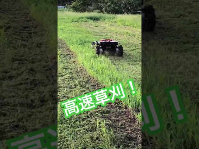 【10万円！ラジコン草刈機】爆走「草の短い所なら、高速走行でスイスイ草刈り」自作ラジコン草刈機　DIY RC mower #スパイダーモアー #ハンマーナイフモア #ラジコン草刈機 #草刈り