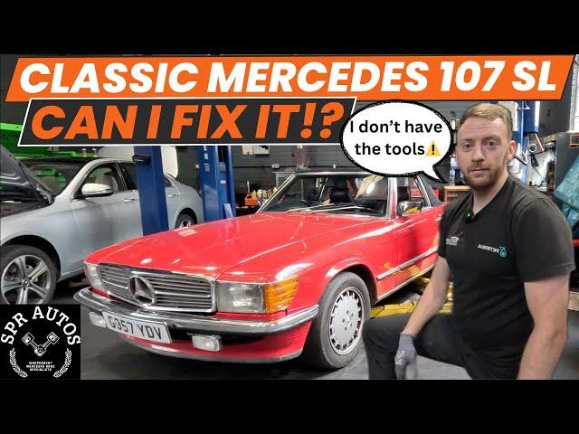 FIXING A CLASSIC MERCEDES 107 SL, GENERAL REPAIRS WITHOUT CORRECT TOOLS️ CAN WE DO IT?