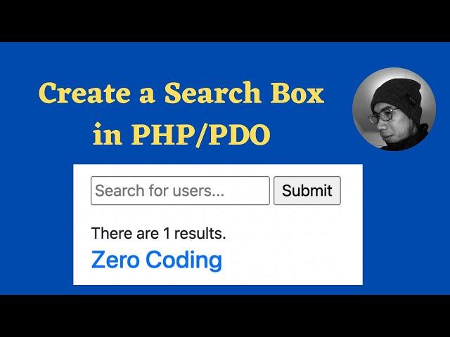 Create a Simple Search Box in PHP or PDO