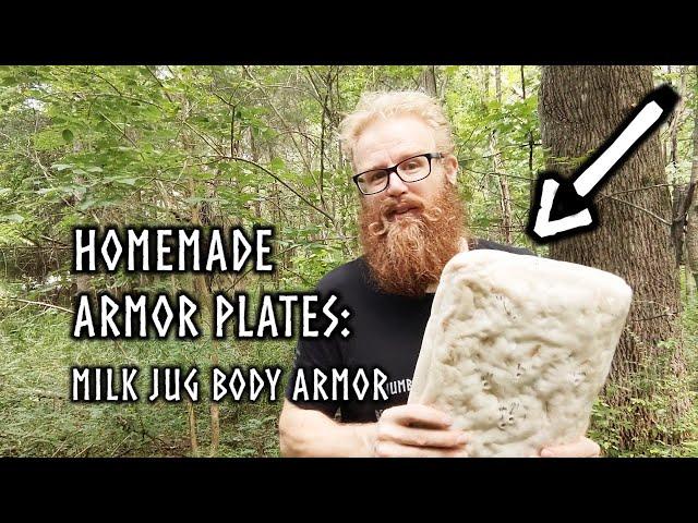 Making armor plates: milk jug body armor