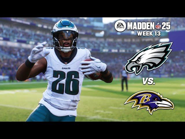 Philadelphia Eagles vs. Baltimore Ravens | Week 13 Madden 25 Simulation