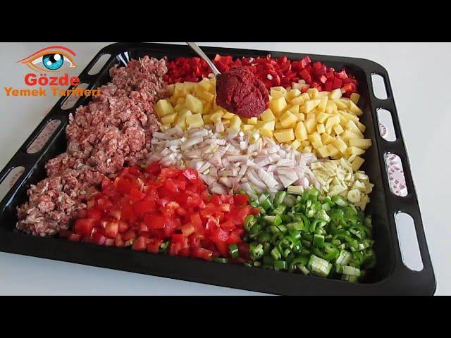 It is chopped, mixed and put in the oven. That is all. My favorite food! Very easy and tasty