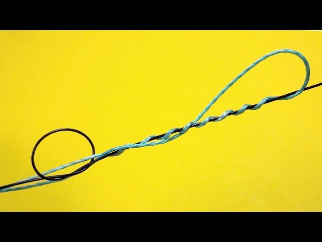 A very simple fishing knot how to tie two fishing lines together. Life hacks and crafts for fishing