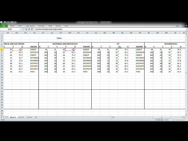 HOW TO MAKE A RESULTS SLIP USING EXCELL