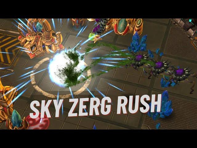 DShlango rushes SKY ZERG in 2v2 (StarCraft 2)