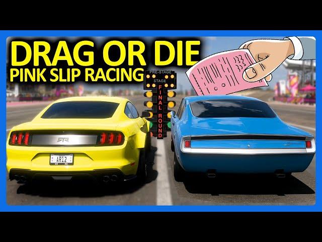 Forza Horizon 5 : The ULTIMATE Pink Slip Drag Car Challenge!!