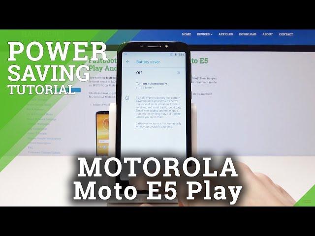 How to Turn on Power Saving Mode on MOTOROLA Moto E5 Play - Battery Saver