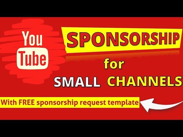 YouTube Sponsorship for SMALL Channels ‼️ How to Find SPONSORS for YouTube