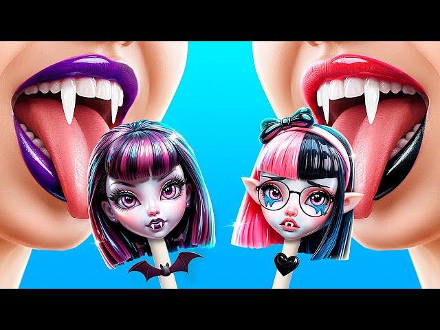 Dari Kutu Buku Menjadi Draculaura Cantik di Monster High / Cara Menjadi Vampir