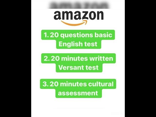 Amazon online test bpo / test pattern