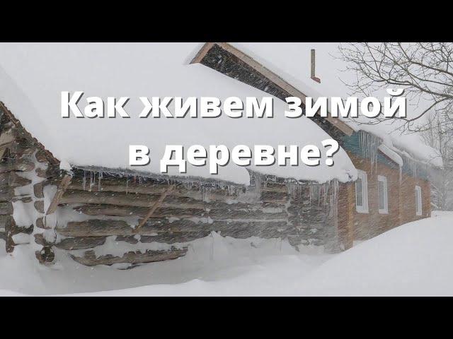 Зимняя деревенская жизнь (реальная жизнь, просто и без слов)