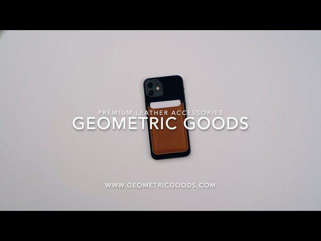 Leather wallet with Magsafe - Geometric Goods