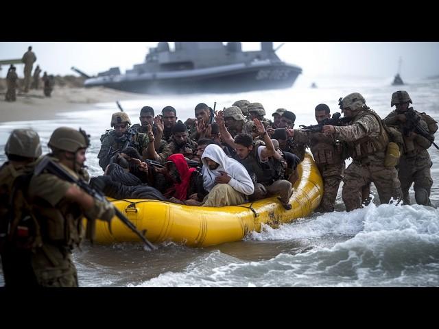 Migrants Give Up… as US Destroyer Deploys To Border