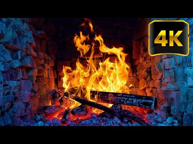 Cozy Fireplace & Crackling Fire Sounds for Sleep, Relaxation, Study | Relaxing Fireplace 4K 3 Hours