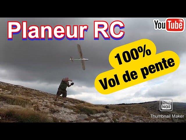  VOL DE PENTE PLANEUR RC - ON A JETE LE RANGER 2000 DU HAUT DE LA FALAISE sur UN VENT ASCENDANT