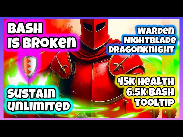 ESO ️BASH️ WILL BE OP  Ward\Nb\DK One Bar Bash PvP Build Update 46 Subclass (2025)