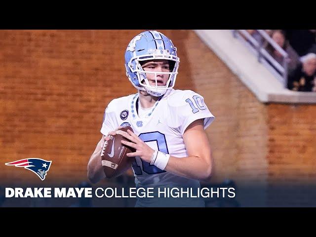 Drake Maye College Highlights, UNC, QB | New England Patriots 2024 NFL Draft Pick