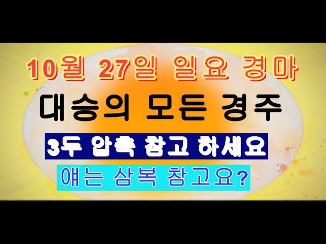 일요 경마 예상 방송 추천마 들이 도움 되었으면 좋겠습니다?