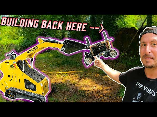 Uncovering an Abandoned Building With a Homemade Brush Mower! (Amazing results!)