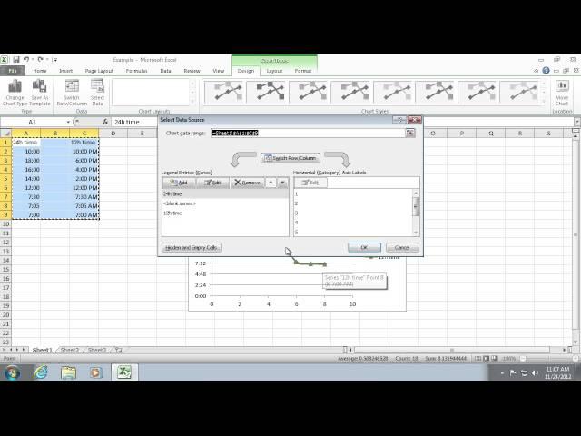 How to Set X and Y Axis in Excel