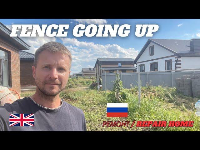 FINALLY OUR FENCE | English Russian Family Finally Have Their Fence Going Up Post Floods