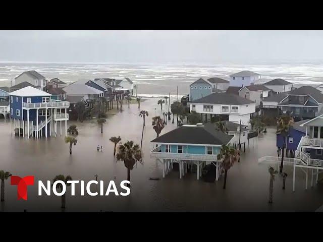 Casas inundadas y negocios afectados, los primeros estragos de Alberto en Texas | Noticias Telemundo