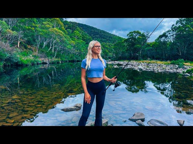 3 DAYS ALONE IN THE WILD  mountain camping & trout fishing