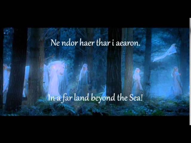 The Passing of the Elves (Sindarin lyrics with translation)