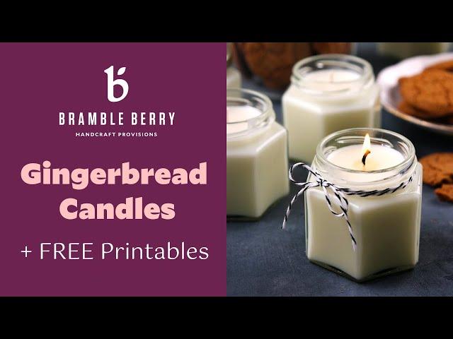 DIY Gingerbread Candles ️  + Printable Candle Toppers | Brambleberry.com