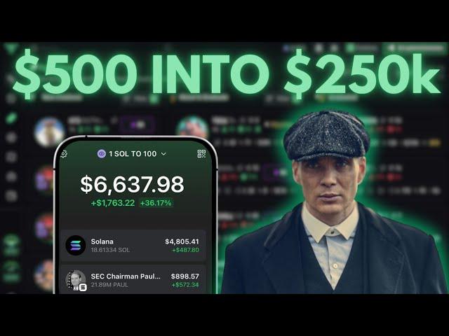 $500 into $250k in ONE TRADE! Solana Memecoin Trader review.