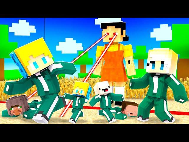 Ukri und Billy Familie in SQUID GAME Minecraft Challenge!