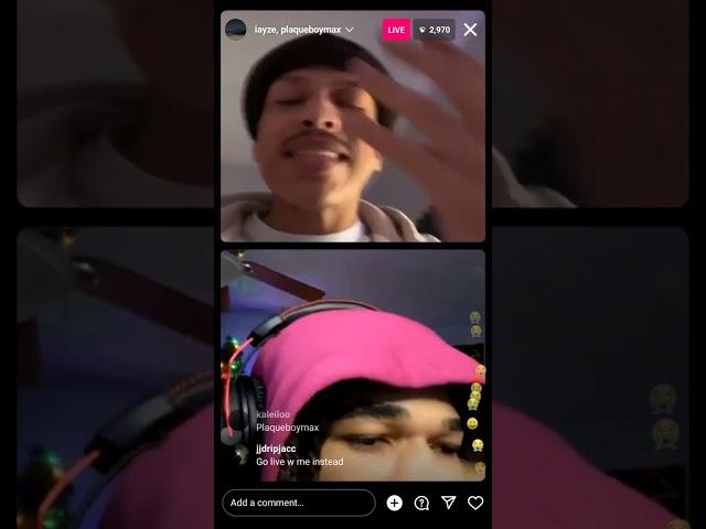 Plaqueboymax VS Iayze BEEF (FULL IG LIVE)