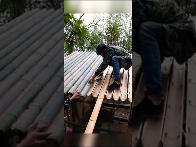 Pembuatan Atap Rumah Dari Bambu Ala China