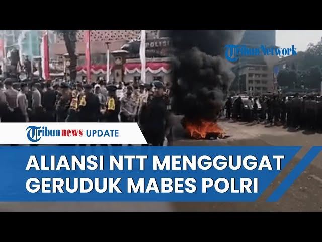 Masyarakat NTT Geruduk Mabes Polri dan Bakar Ban, Protes Dugaan Kecurangan Seleksi Taruna Akpol 2024