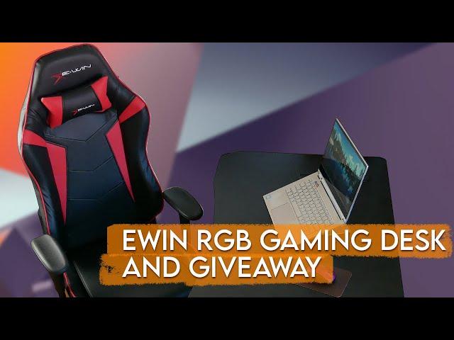 eWin RGB Gaming Desk and Chair (& GIVEAWAY!): Level Up Your Gaming