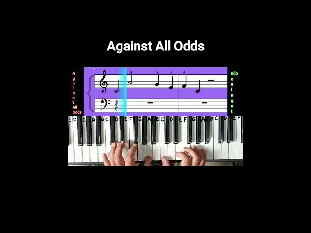 Against All Odds (Phil Collins) piano notes, cover song
