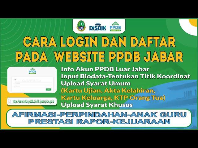  Cara Daftar Lengkap Pada Website PPDB Jabar 2022 | Aturan Kartu Keluarga dan Syarat Khusus Jalur