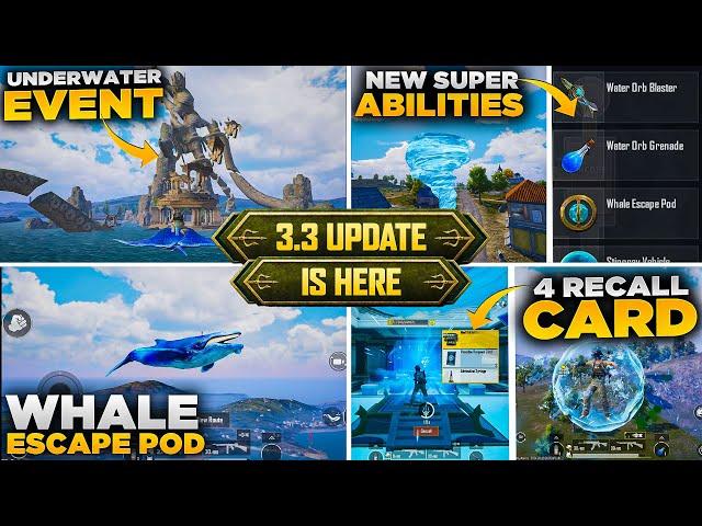 3.3 Update Is Here | All New Features | Extra Recall Cards | New Abilities | PUBGM